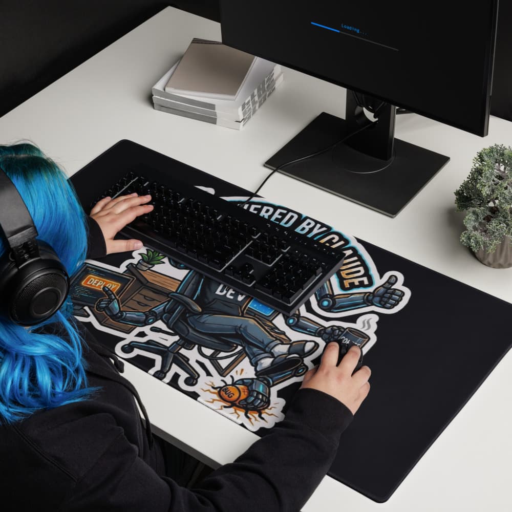 POWERED BY CLAUDE — Developer T-Shirt by ByteWear — view 7