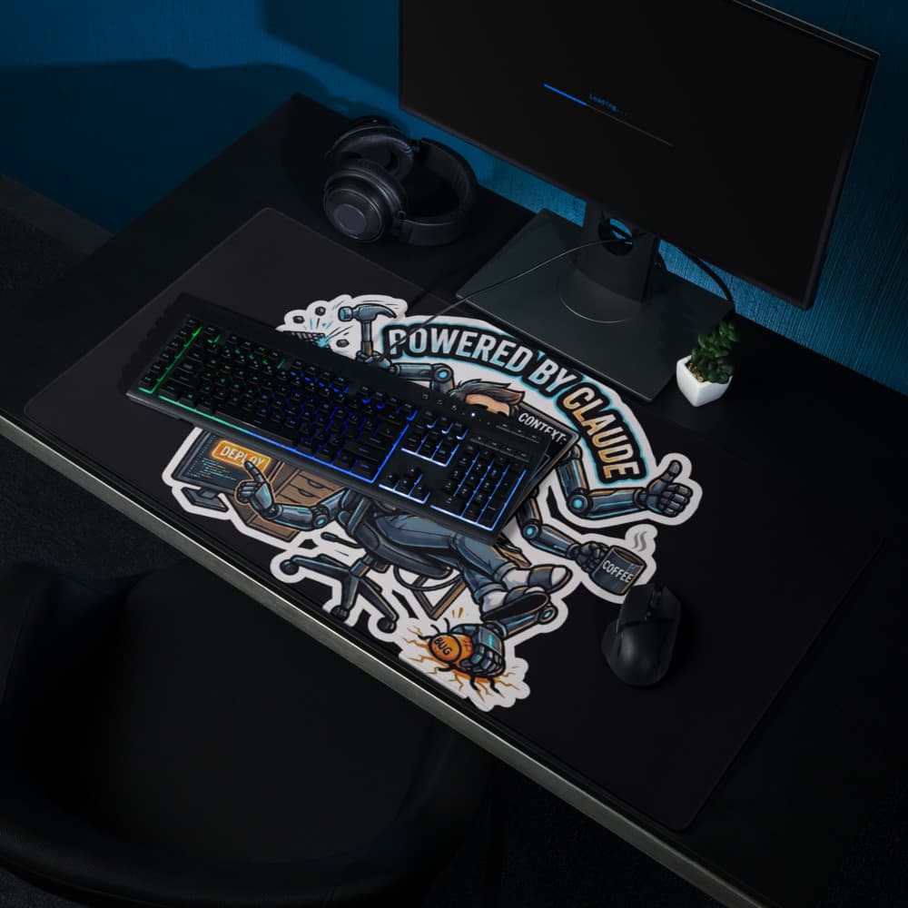 POWERED BY CLAUDE — Developer T-Shirt by ByteWear — view 8