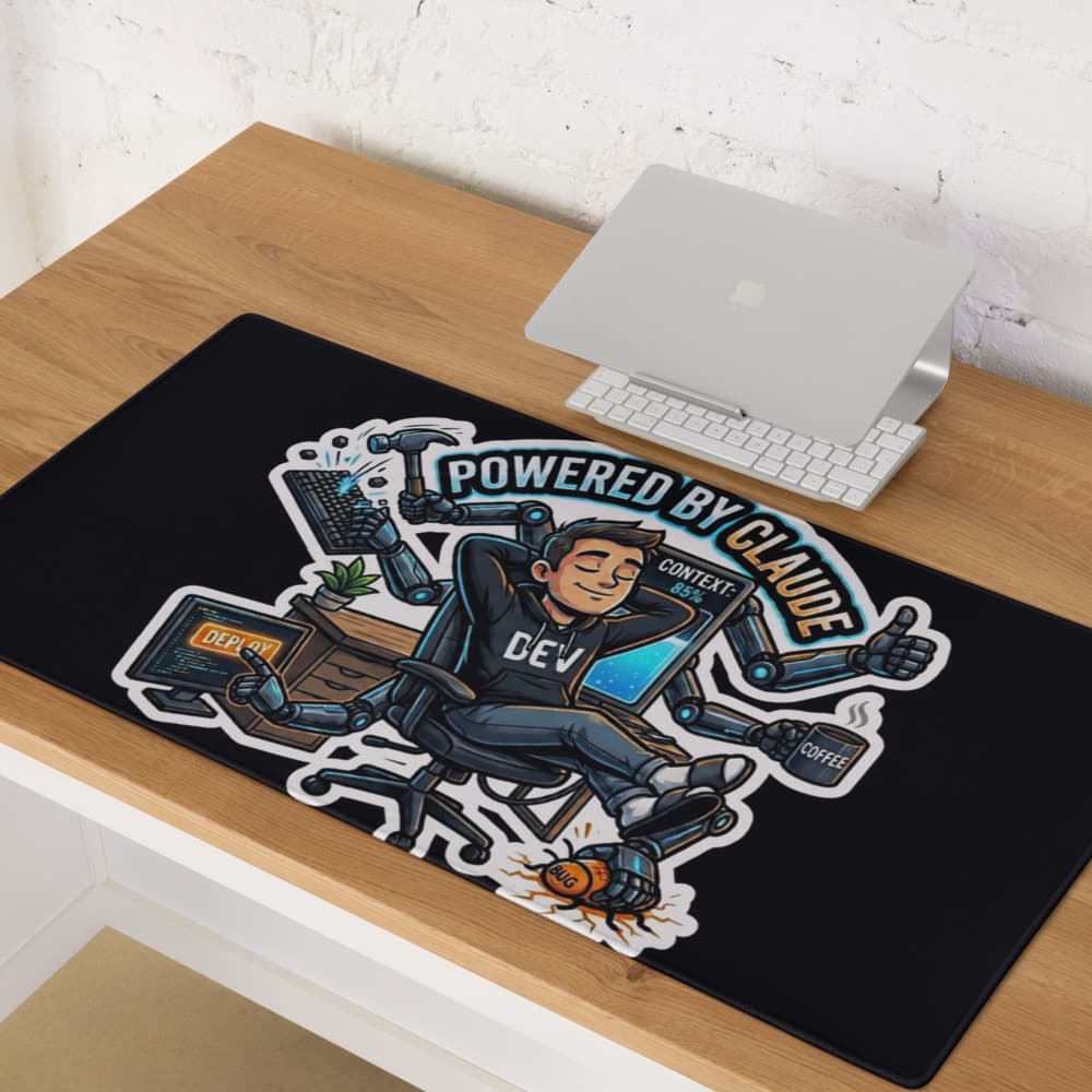 POWERED BY CLAUDE — Developer T-Shirt by ByteWear — view 10