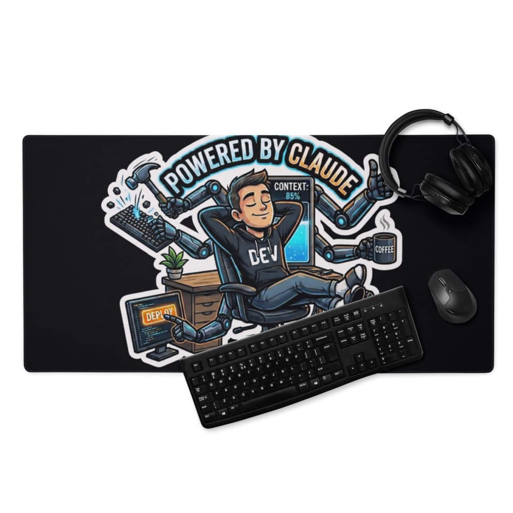 POWERED BY CLAUDE — Developer T-Shirt by ByteWear — view 2