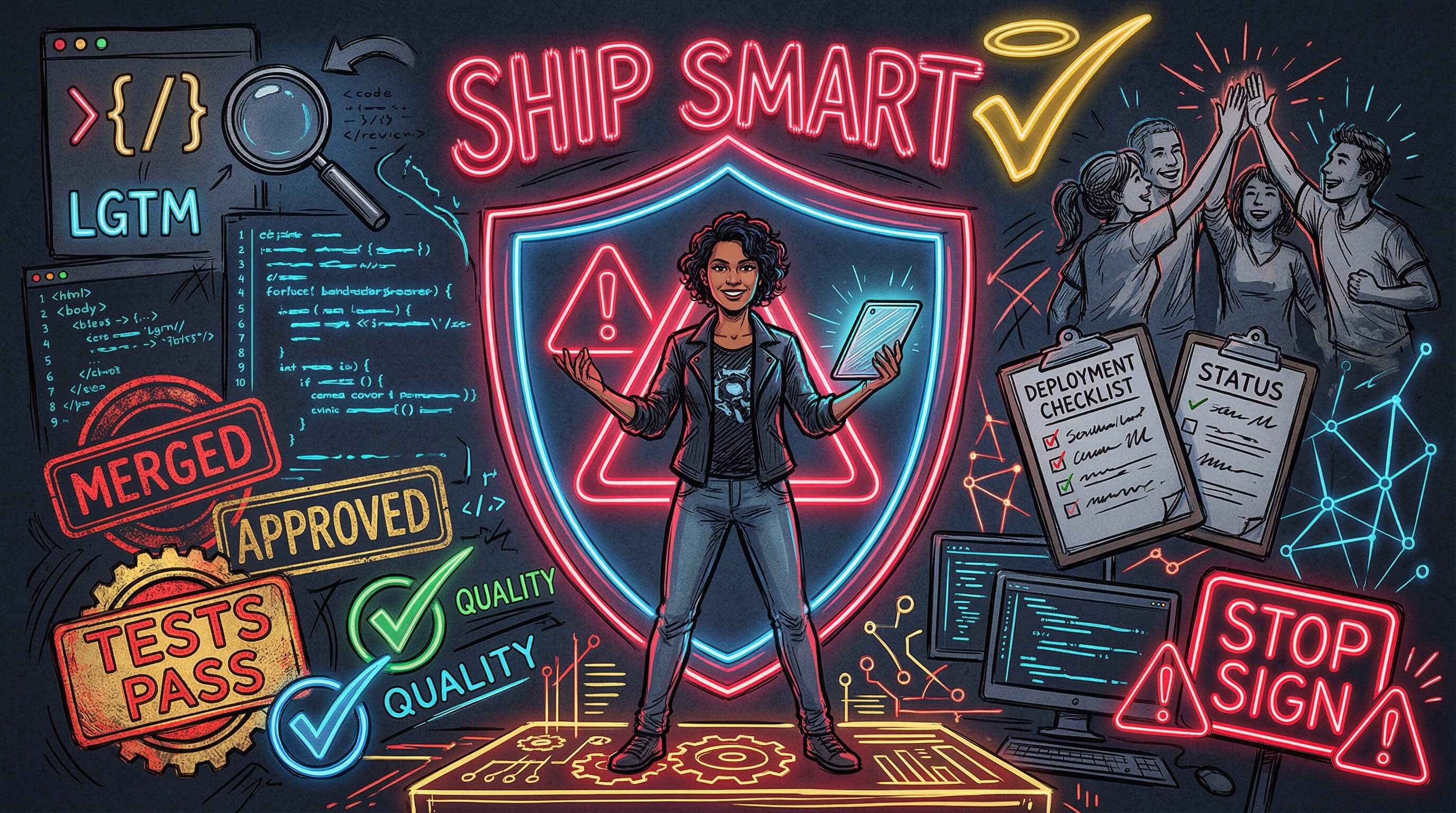 Shipped With Standards Sticker Sheet — Developer Stickers for Programmers — Developer T-Shirt by ByteWear — view 4